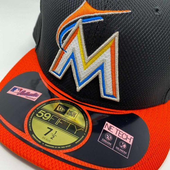 NWT Miami Marlins Diamond New Era Fitted Hat - Picture 5 of 8